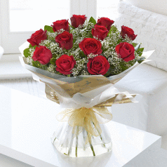 Heavenly Red Rose Arrangement